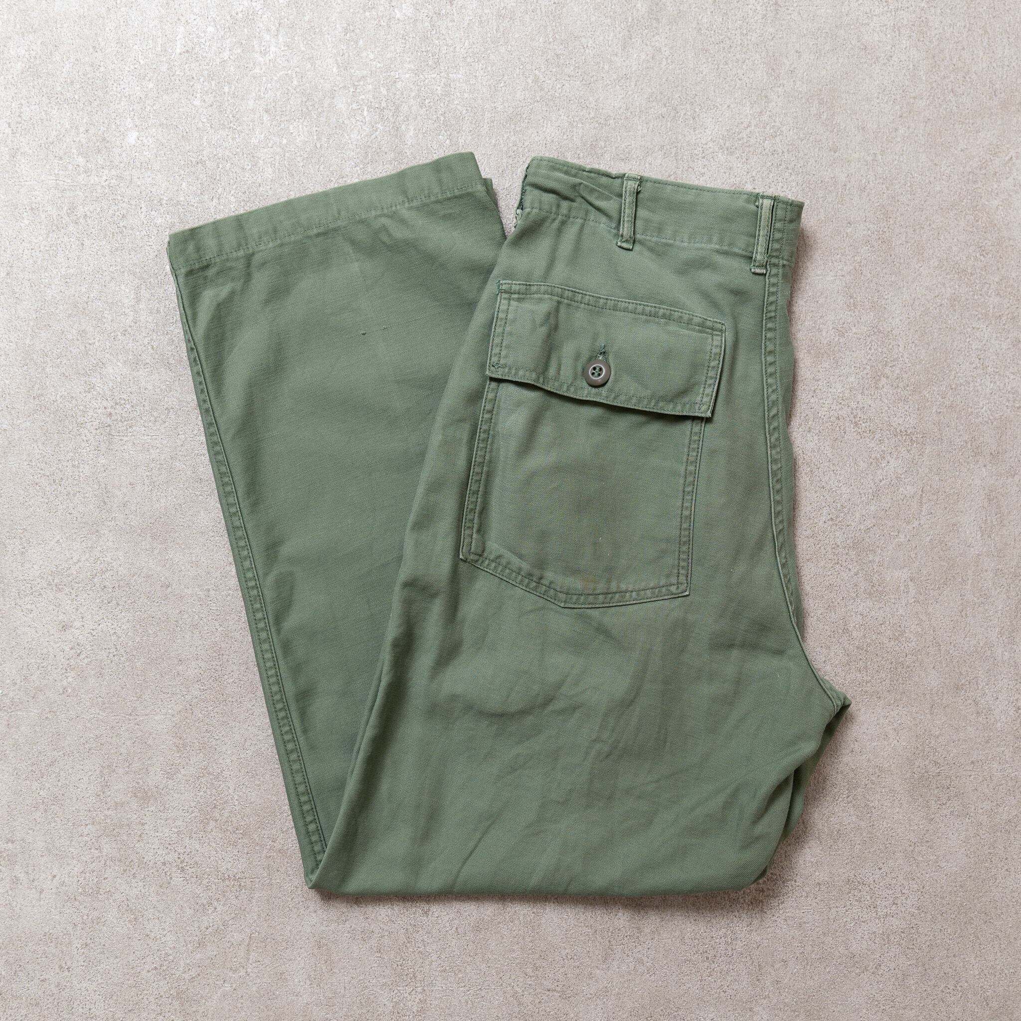 US.ARMY コットンサテンOG-107 ファティーグパンツ ベイカーパンツ