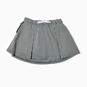 MMA(MOUNTAIN MARTIAL ATRTS) Front Pleats Run Skirt (Black Check)