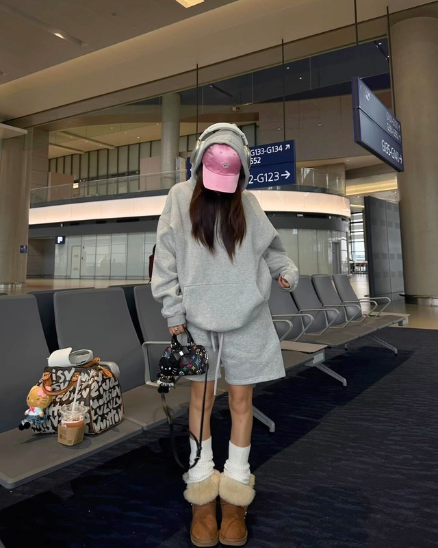 ルーズスウェットフーディー&スウェットハーフパンツ 裏起毛〈2ピースセット〉3色 kcs5015