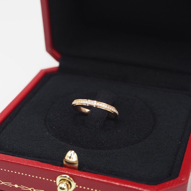 Cartier 約7号 ダムール フルエタニティ リング ピンクゴールド K18 ダイヤ カルティエ