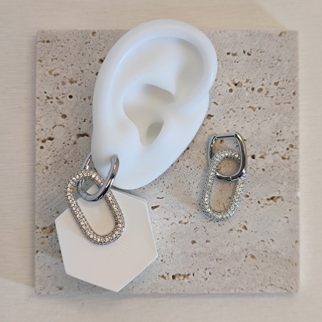 オーバルピアス【Silver】