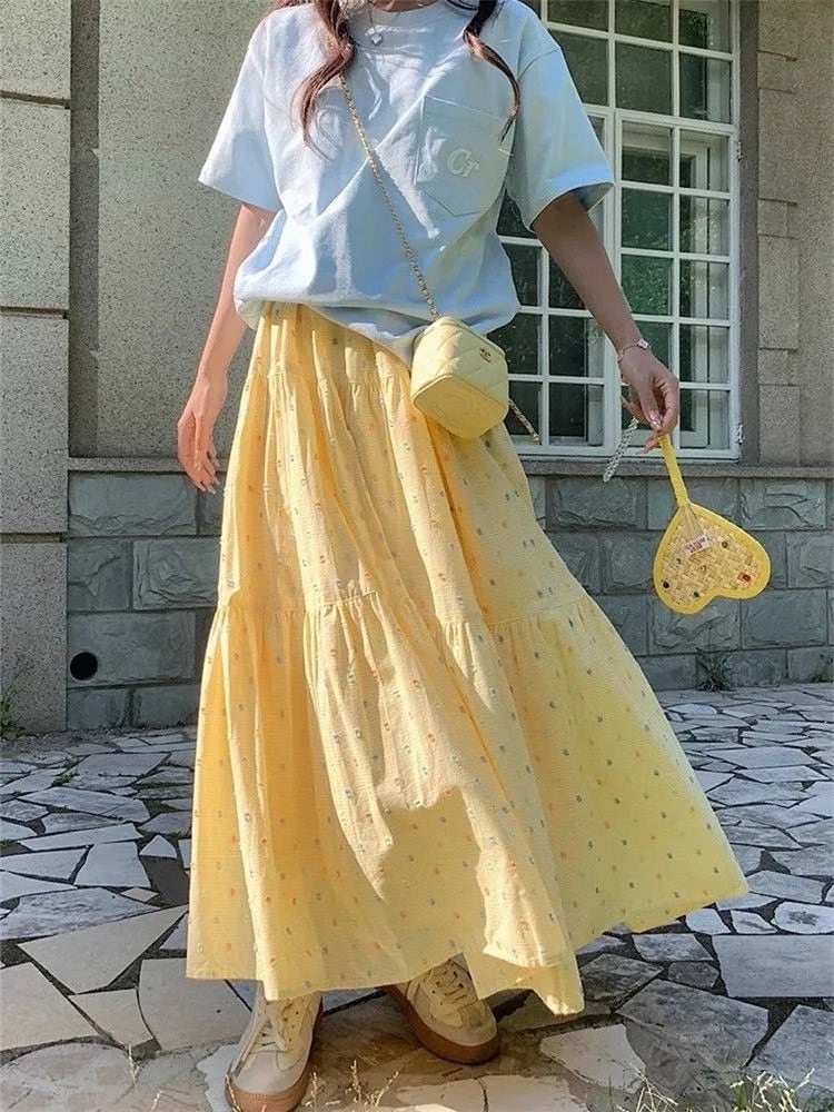 甘すぎないフェミニン ロングティアードスカート 大人可愛い