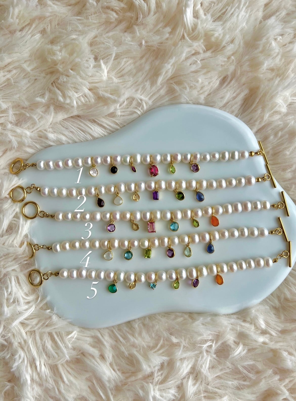 新色【カラー選択1〜5】Bijou pearl bracelet /ブレスレット　パール　真珠