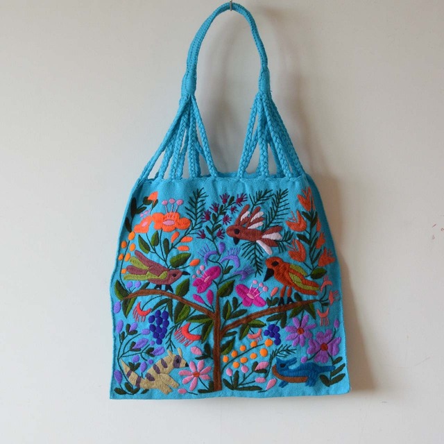 メキシコ シナカンタン刺繍ハンモックバッグ（26-008）