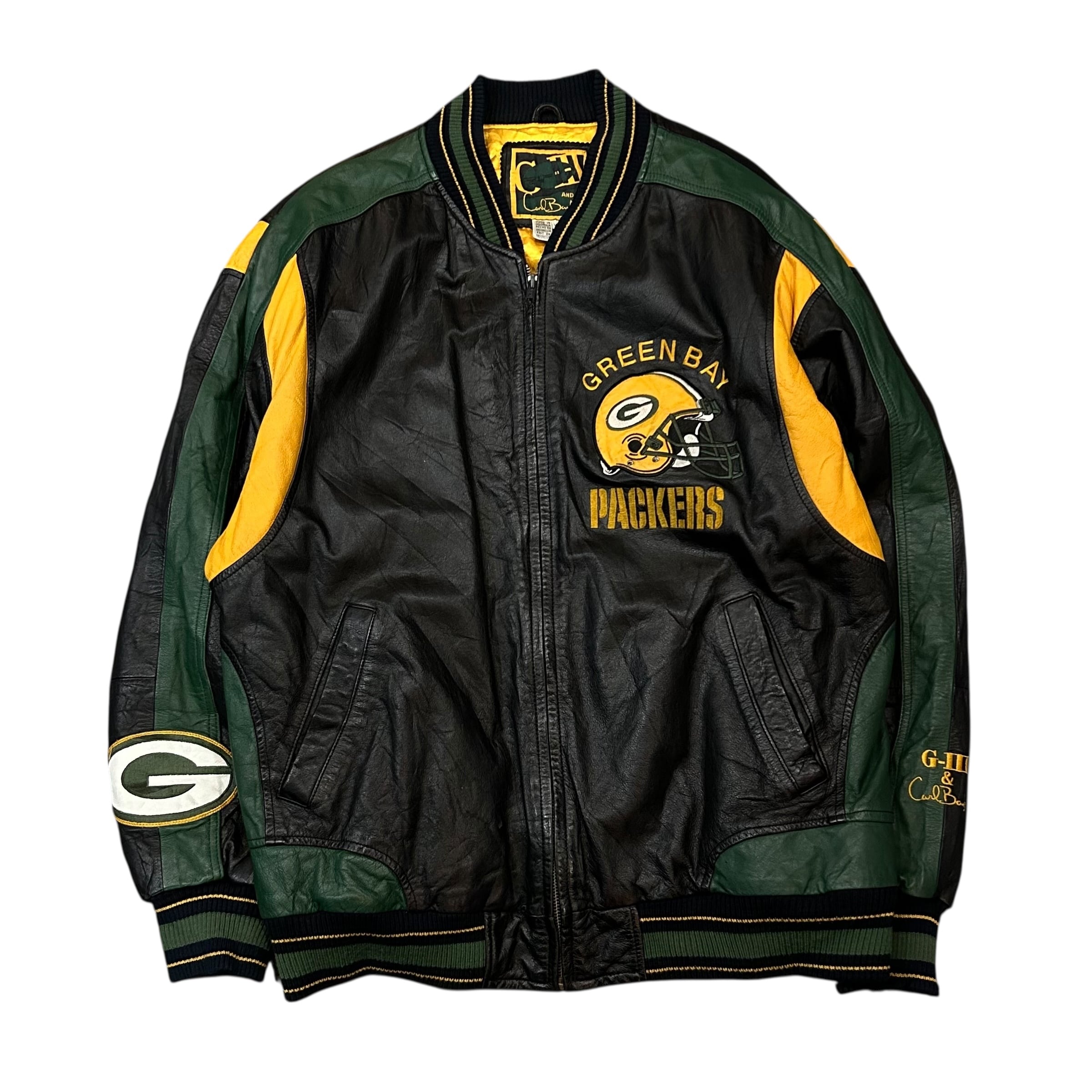 【古着】"GREEN BAY PACKERS" Leather Jacket
