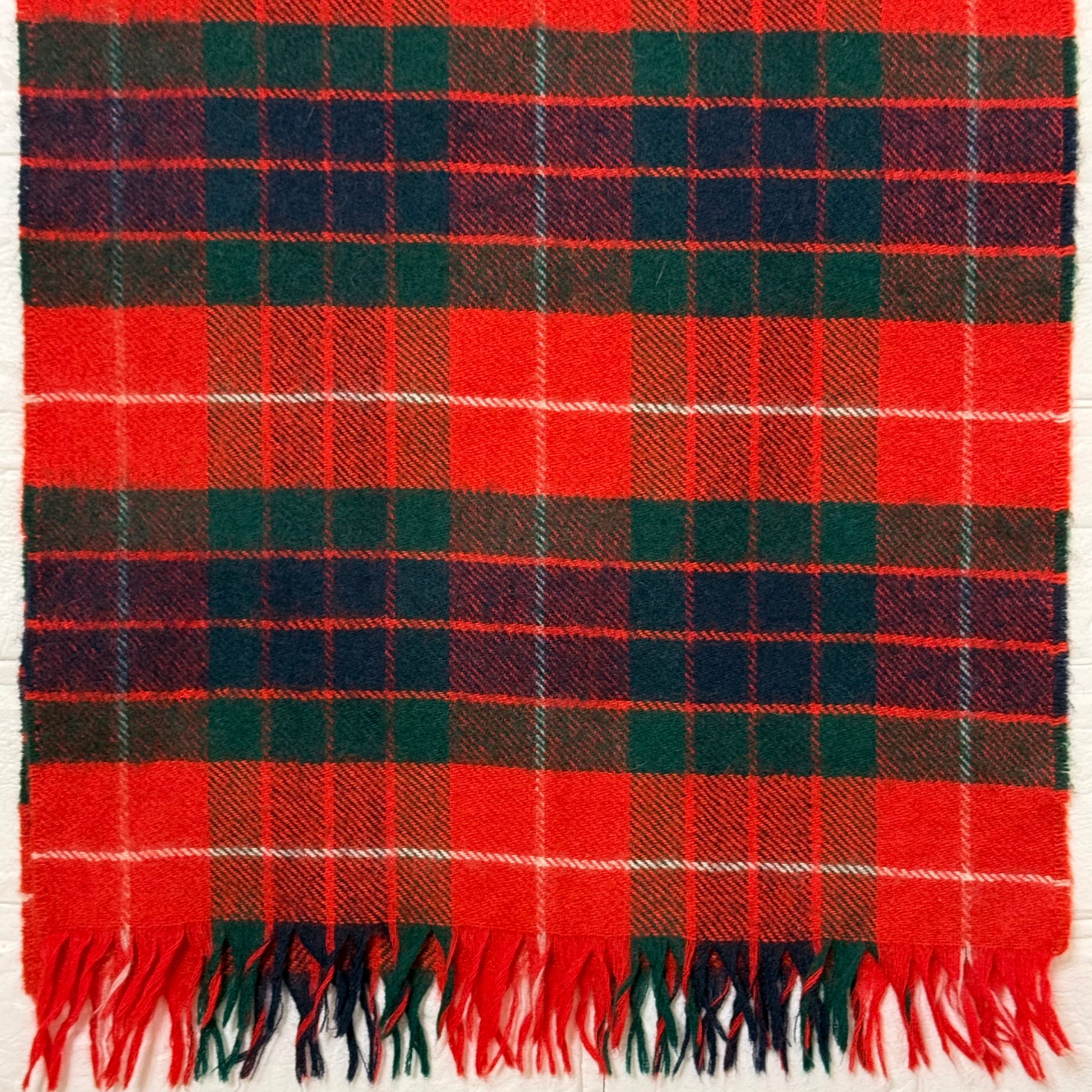 Johnstons of Elgin フレイザーレッド タータン カシミヤ×ウール