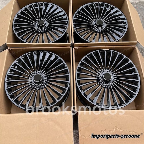 19インチメルセデスベンツ W205 C43 C63 新品スタッガードフォージドブラックスタイルホイール LI-1406