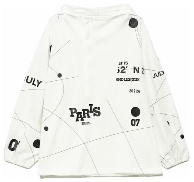 【HIPANDA ハイパンダ】男女兼用 プリント フード付きロンT  UNISEX  PRINT HOOD LONG-SLEEVED T-SHIRT / BLUE・WHITE・GRAY