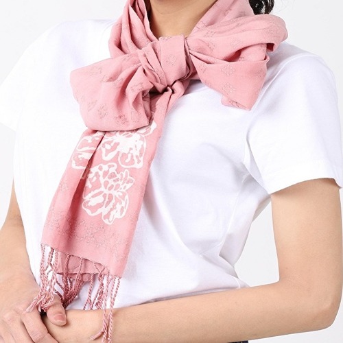 バティックスカーフ　ピンク（L）