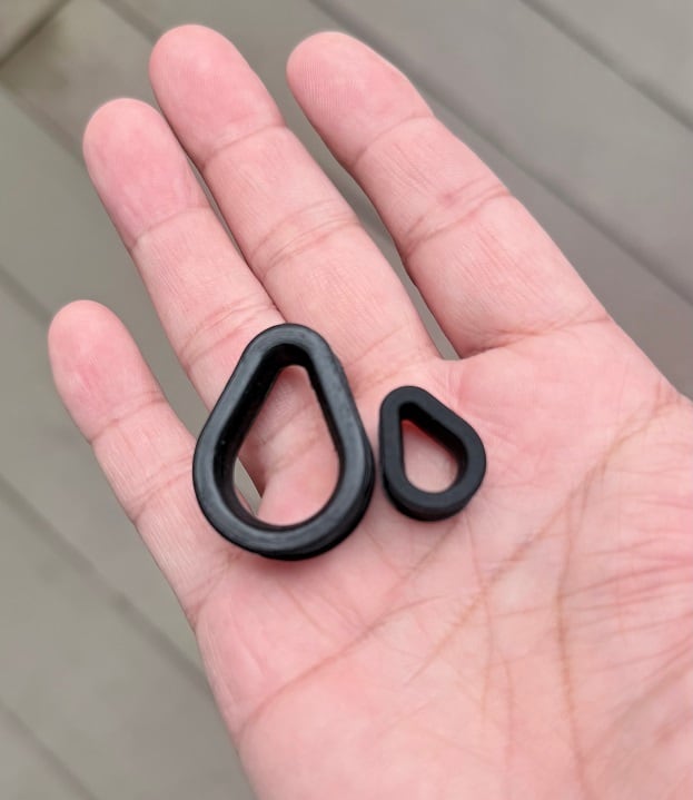 ボディピアス 2G 0G 00G 11mm ティアドロップ シリコン ダブル