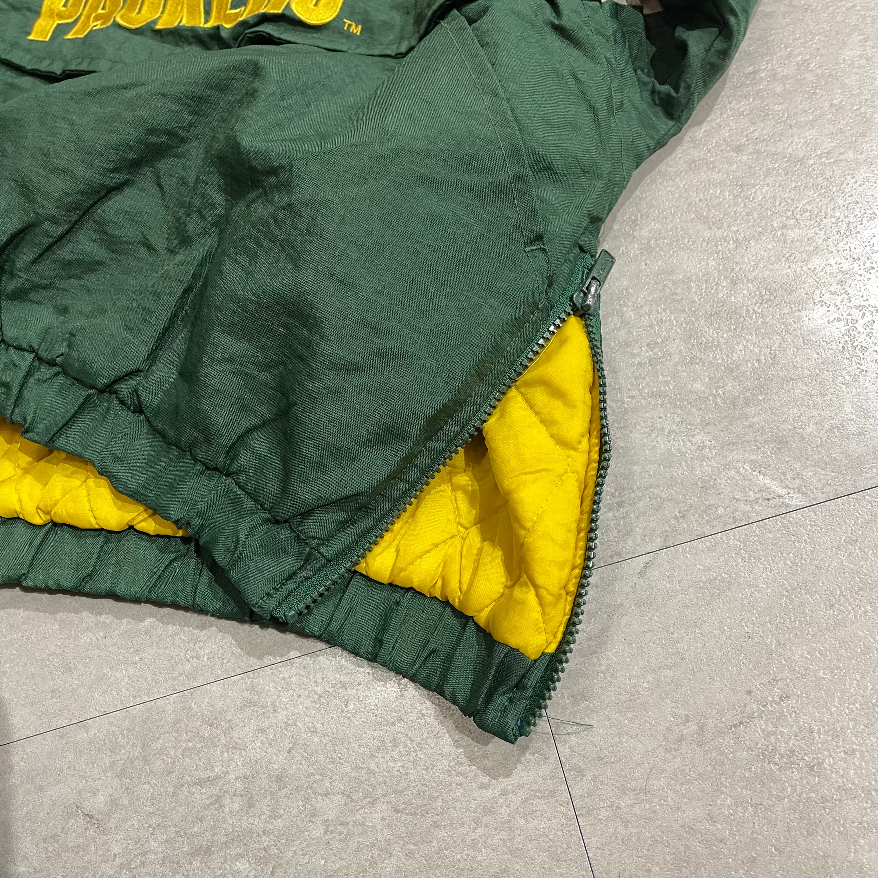 中綿 ナイロンジャケット 黄緑 BEPOP スノーウエア 90sビンテージ
