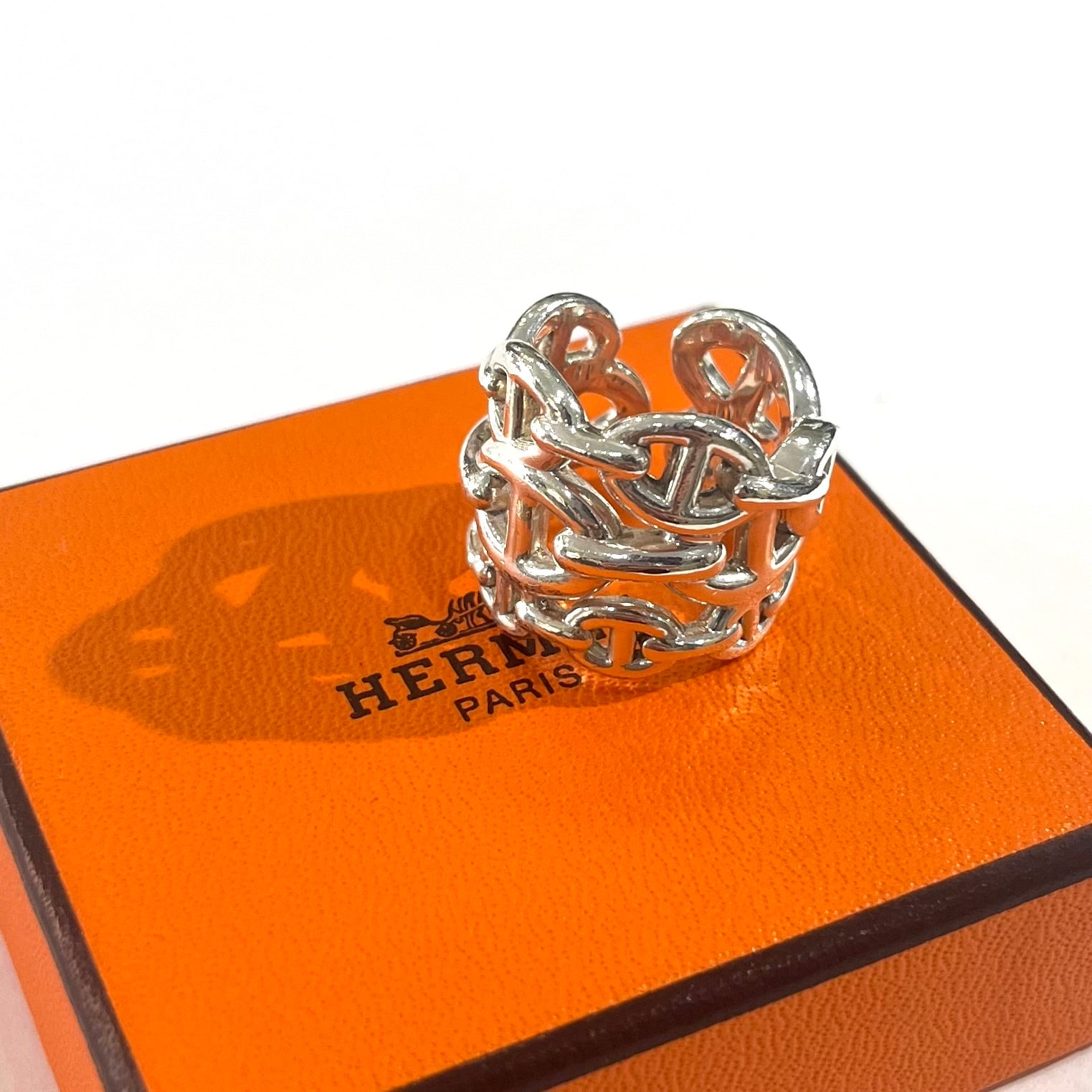 希少サイズ【HERMES】【13.5号54】2482シェーヌダンクル アンシェネ GM