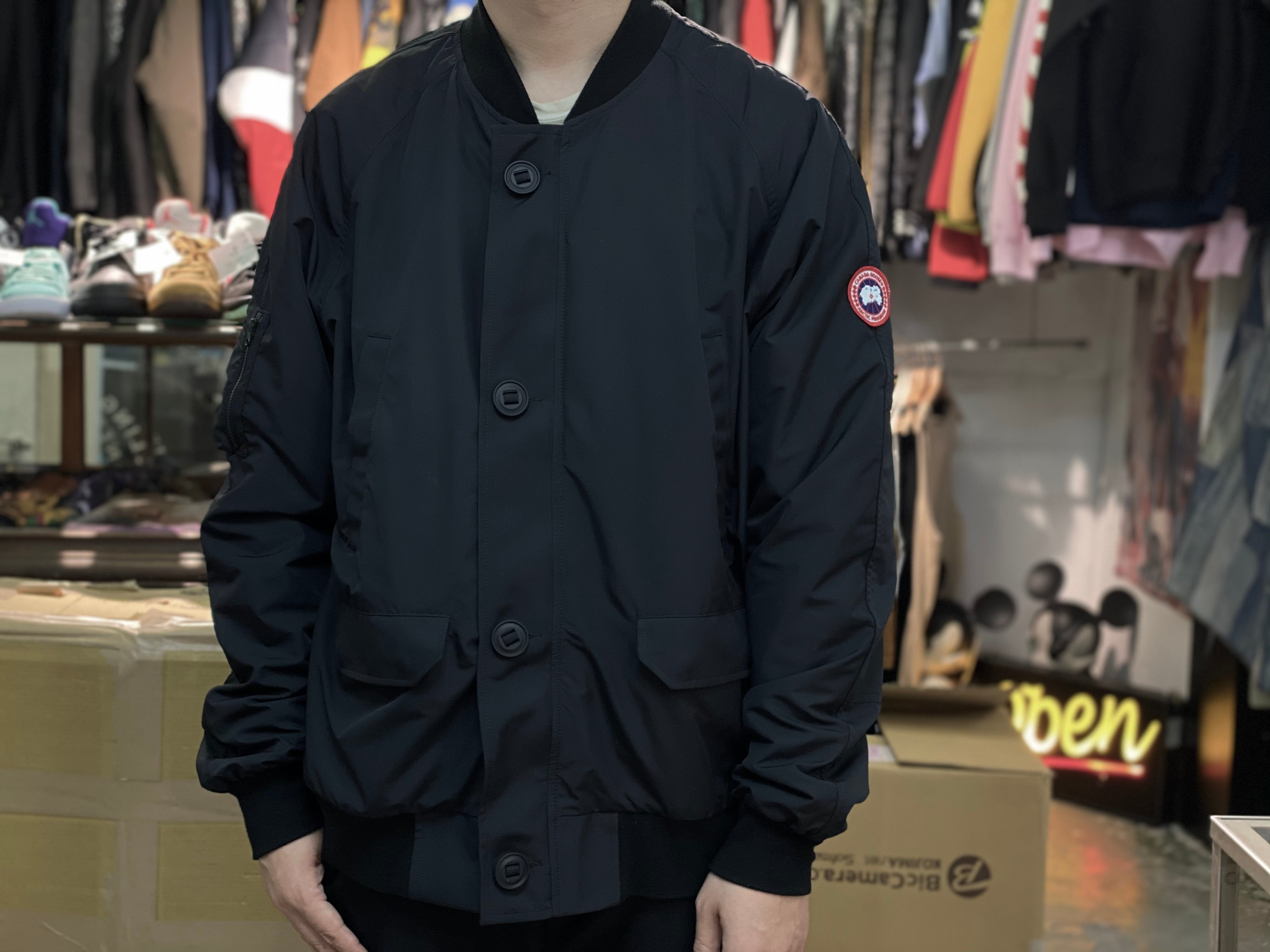 CANADA GOOSE 2415M FABER BOMBER JACKET BLACK XL 150JK0625 | BRAND BUYERS  OSAKA