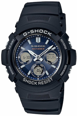 CASIO カシオ G-SHOCK Gショック 電波 マルチバンド6 タフソーラー AWG-M100SB-2A ネイビー×ブラック 海外モデル 腕時計