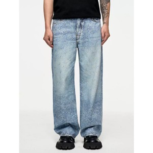 【DRIP5717】D/B 3-Dimensional Digital Print Washed Denim