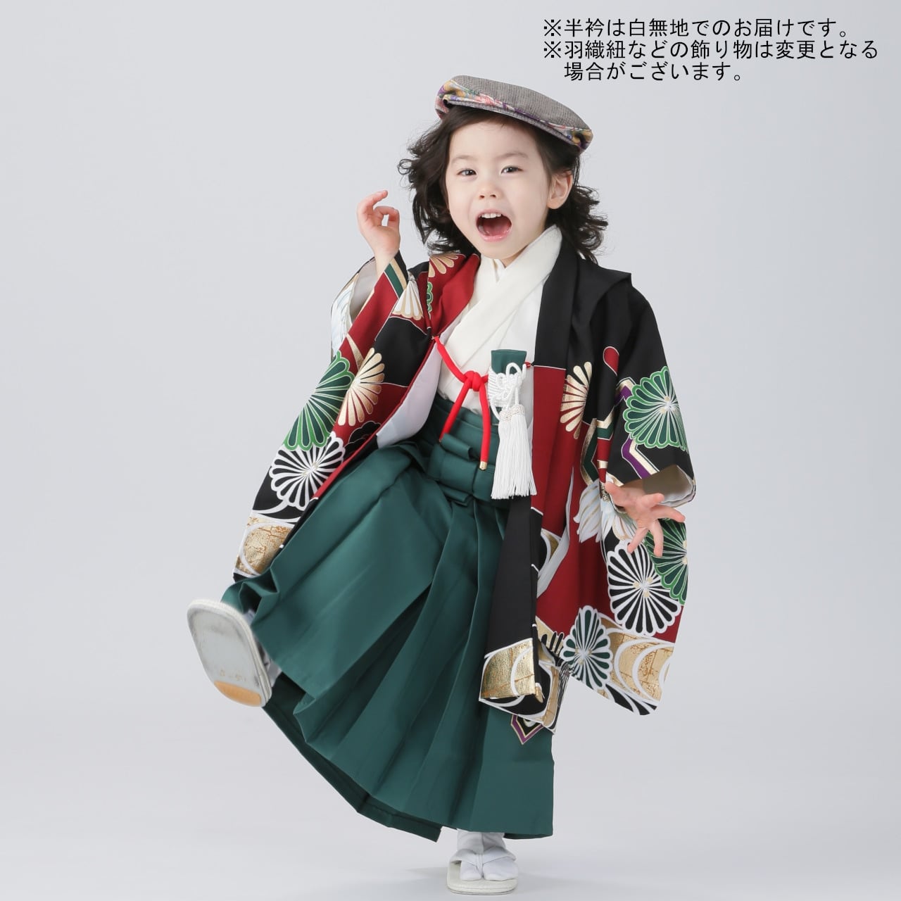 レンタル】七五三着物 3歳 男の子 ぷちぷり 赤 【S122-D290（8482-8476