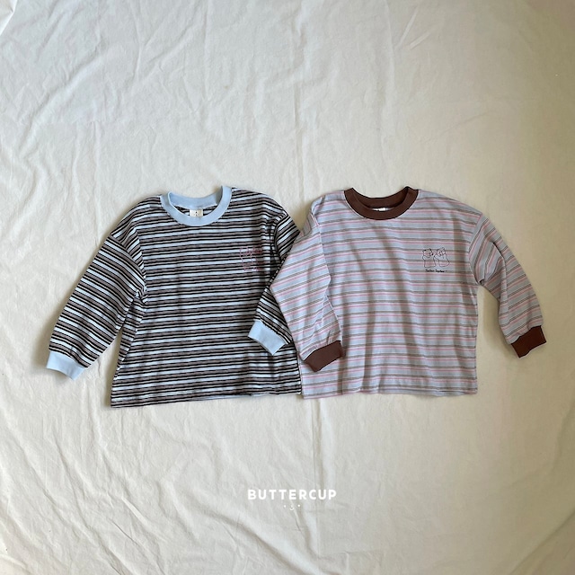 【取寄】buttercup|buddy stripe tee|バディストライプTシャツ|XS-XL|kids|26 autumn