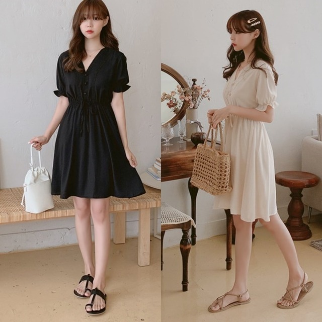 春夏 vネック ワンピース ボタン 韓国 ファッション 春夏 レースネック ミニワンピース 白 黒 ワンピ フリル 半袖 韓国 可愛い 膝上ワンピース 夏服 レディース ミニワンピ ウエストマーク シャーロング ワンピース Vestito 春夏 vネック ワンピース ボタン 韓国 ファッション 春夏 レースネック ミニワンピース 白 黒 ワンピ フリル 半袖 韓国 可愛い 膝上ワンピース 夏服 レディース ミニワンピ ウエストマーク シャーロング ワンピース Vestito
