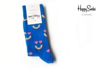 ハッピーソックス｜happy socks｜クルー丈カジュアルソックス｜Happy Rainbow Sock｜10117078｜ブルー