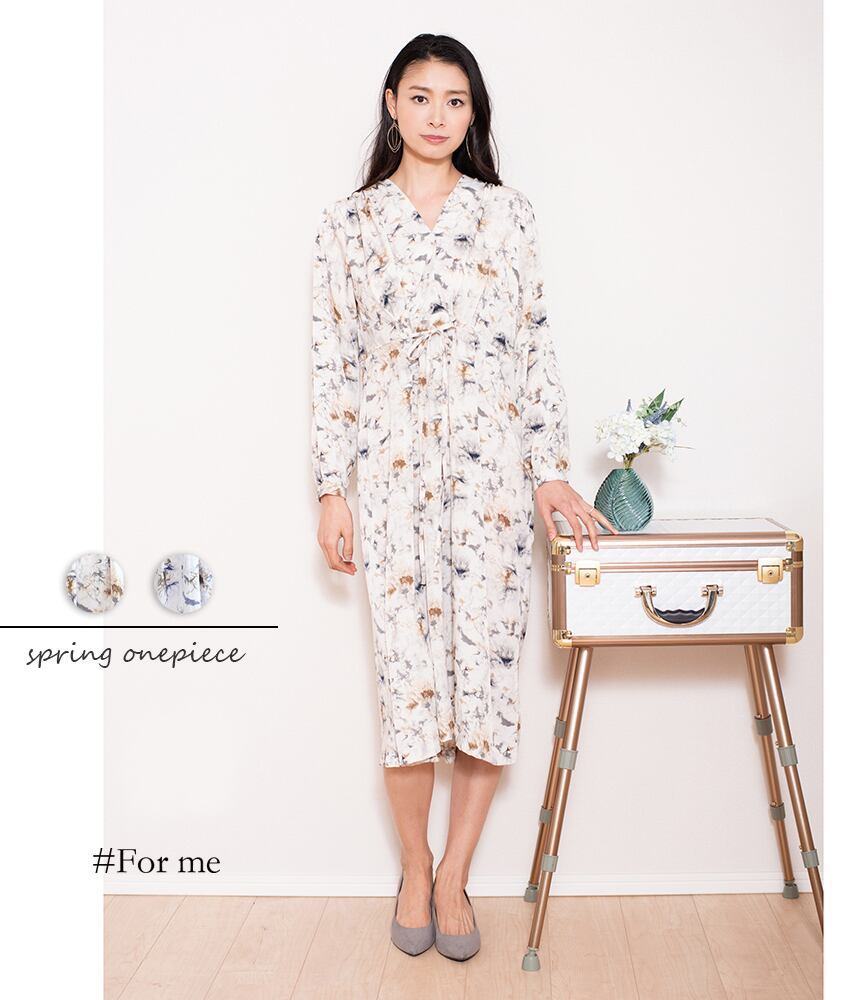 【再入荷】春柄ワンピース_e0042003008