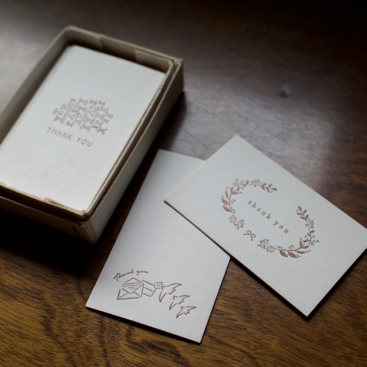 大枝活版室 Thank You Card Box  / サンキュー カード ボックス 〈 ペーパーアイテム・ギフトカード・メッセージカード・活版 〉