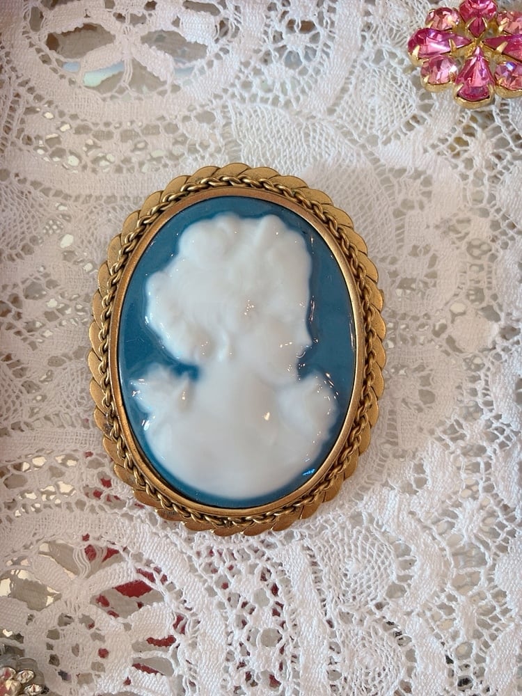 フランス リモージュ焼きブローチ | AntiqueRose