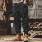 jogger silhouette denim baggy pants ◇H0799