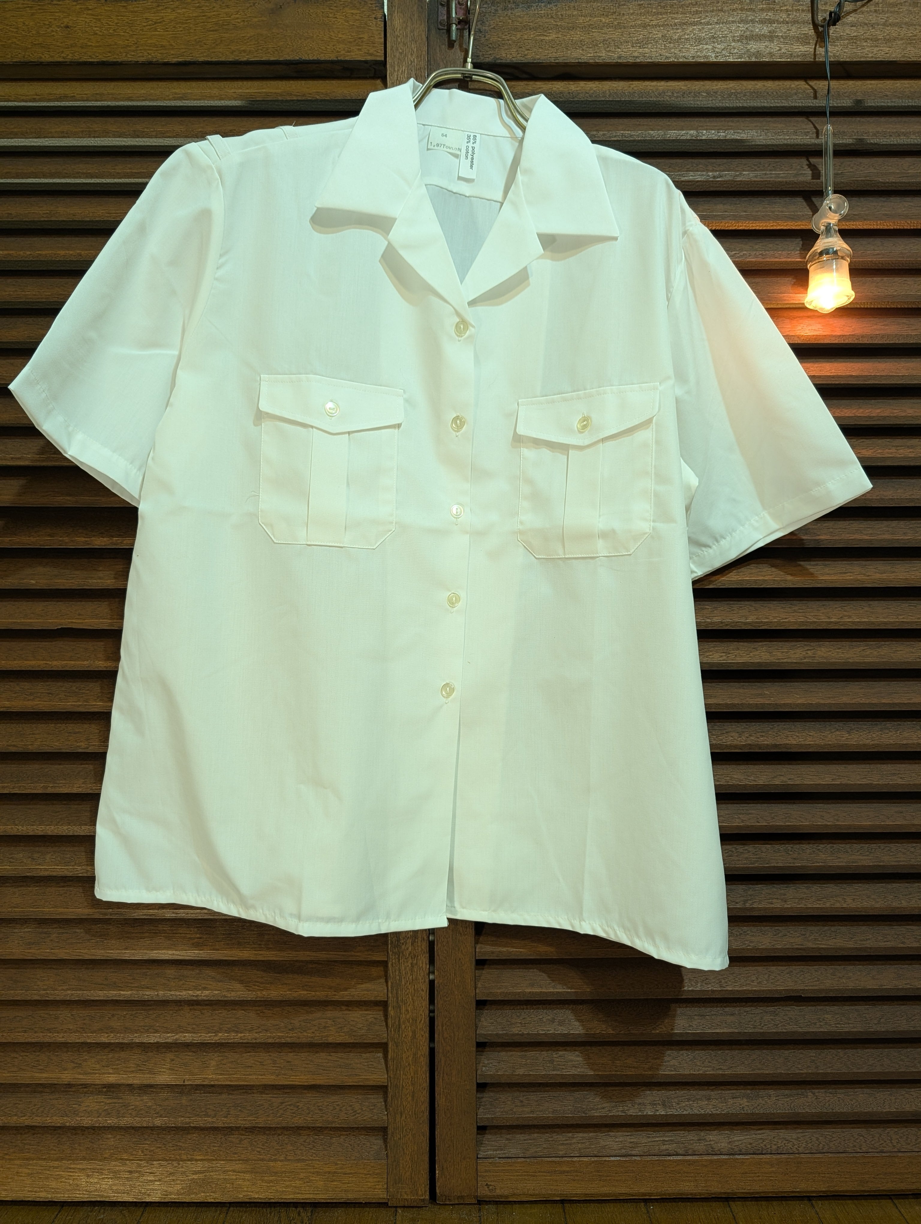 France Marine Shirt Short Sleeves White DeadStock