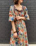 【お客様専用】2way flower pattern gather dress