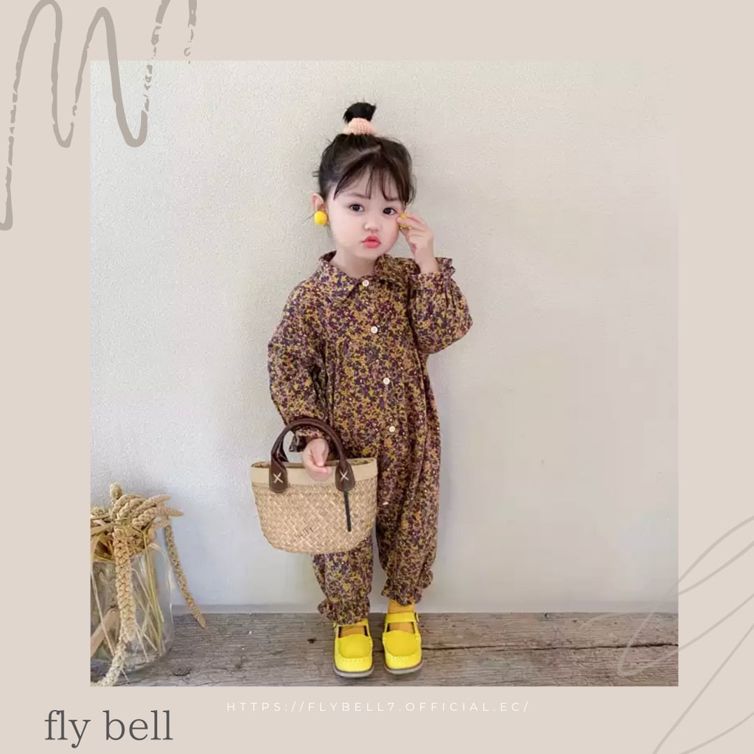 小花柄ガールズロンパース》》》》》海外子供服 春夏服 ガール つなぎ 花柄