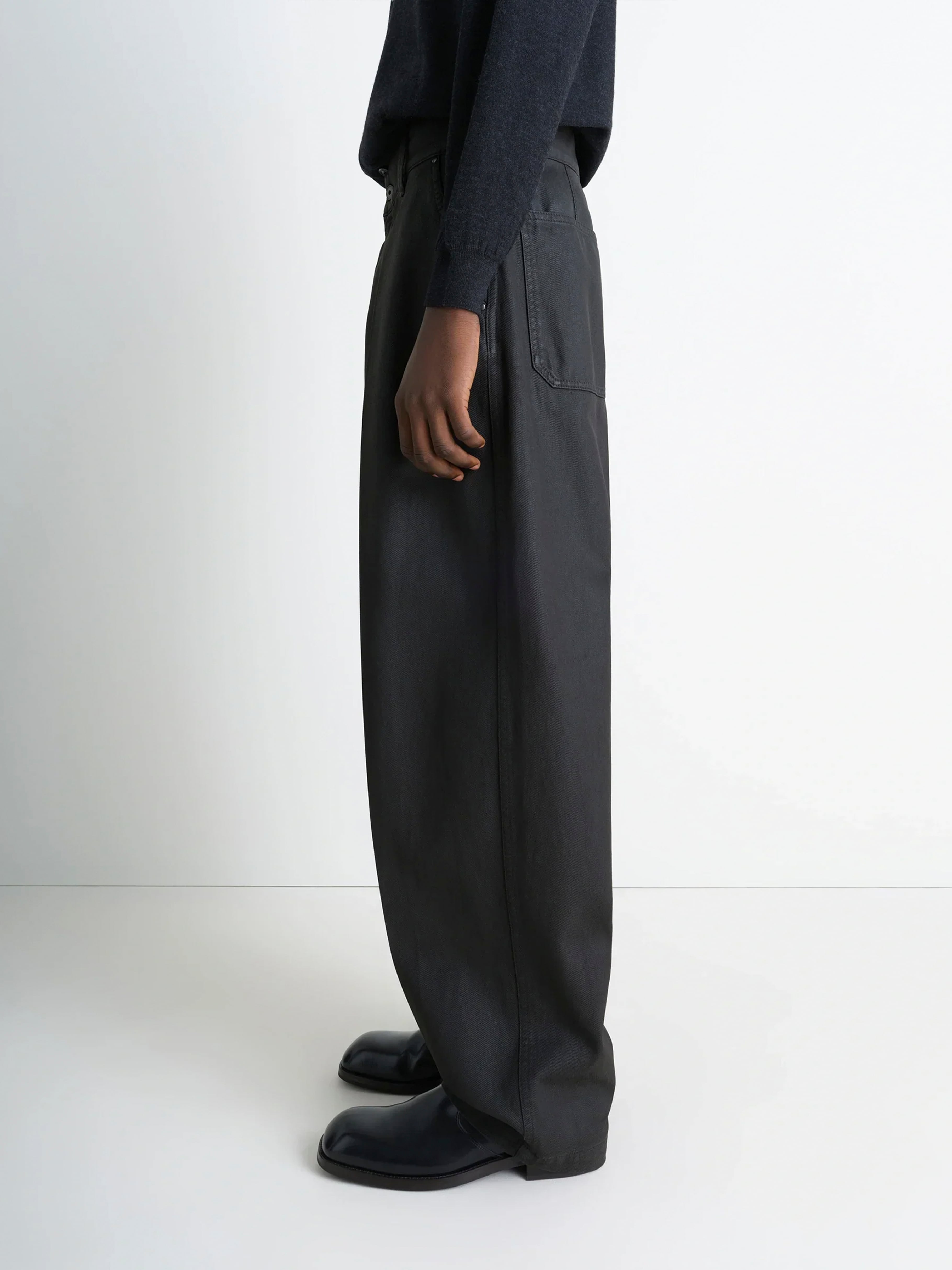 LEMAIRE MAXI BARREL WORKWEAR PANTS COAL PA1261 LD1059 | BEST