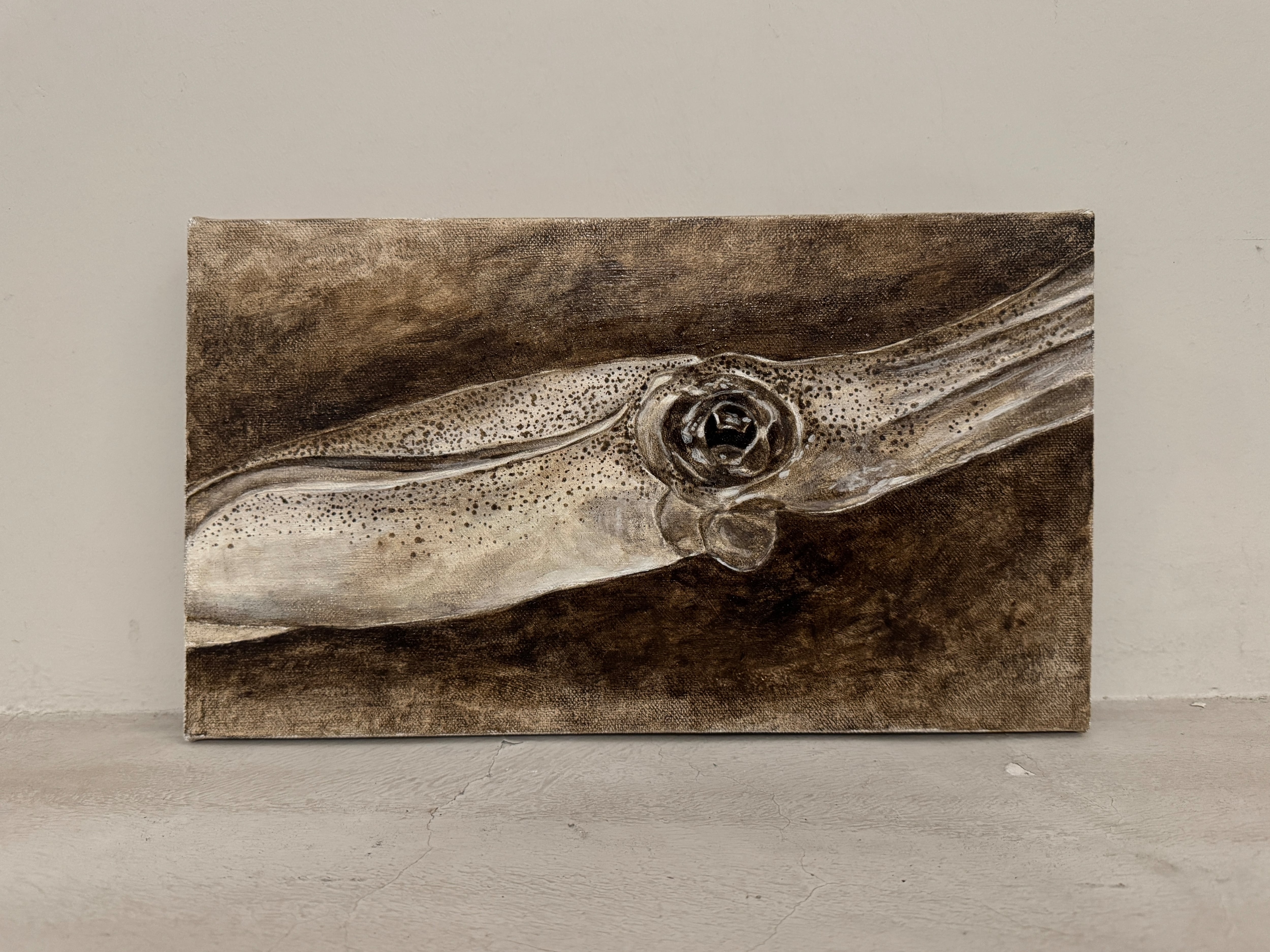 油彩イカ画 Oil color | miyauchiyuka