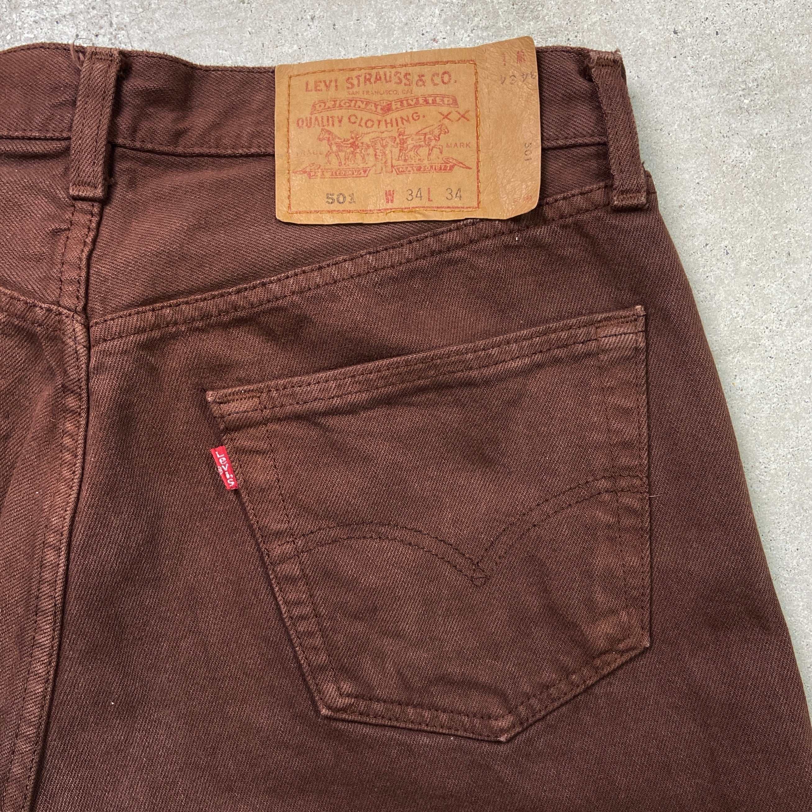 90年代 カナダ製 Levi's リーバイス 501 ストレート ブラウン