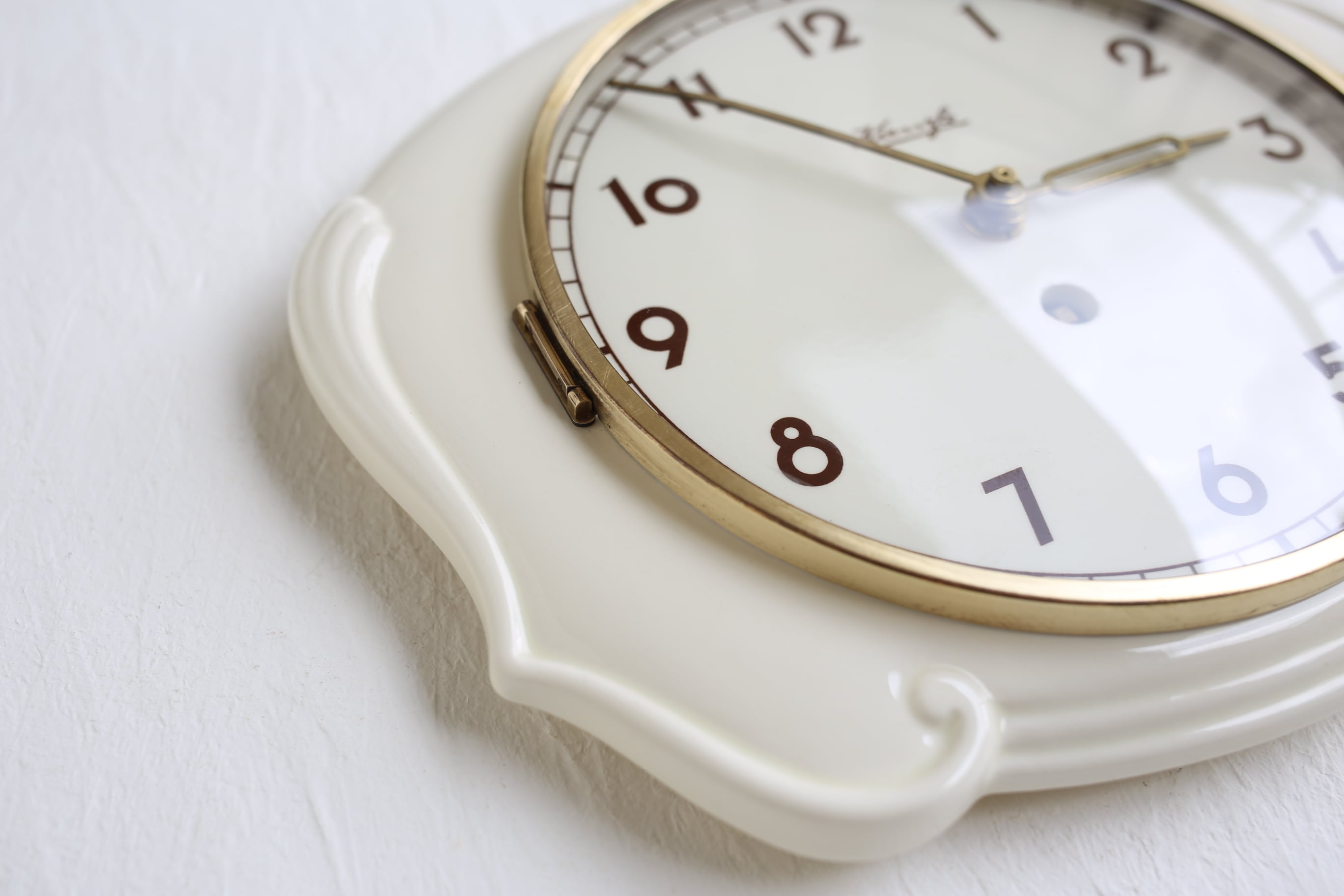 ドイツ アンティーク ヴィンテージ Kienzle キンツレ 陶器 壁掛け時計