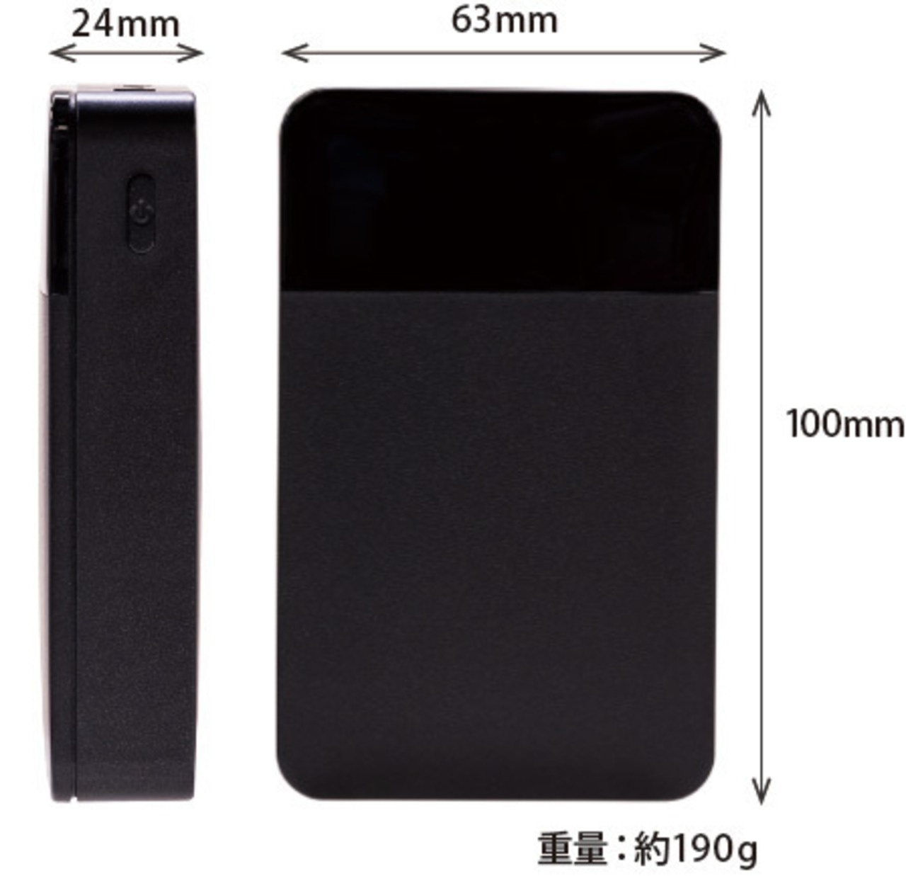 モバイルバッテリー 10000mAh GH-BTF100 残量表示 iPhone スマートフォン Nintendo Switch 同時充電 小型 コンパクト