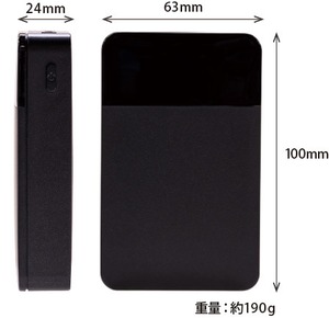 モバイルバッテリー 10000mAh GH-BTF100 残量表示 iPhone スマートフォン Nintendo Switch 同時充電 小型 コンパクト