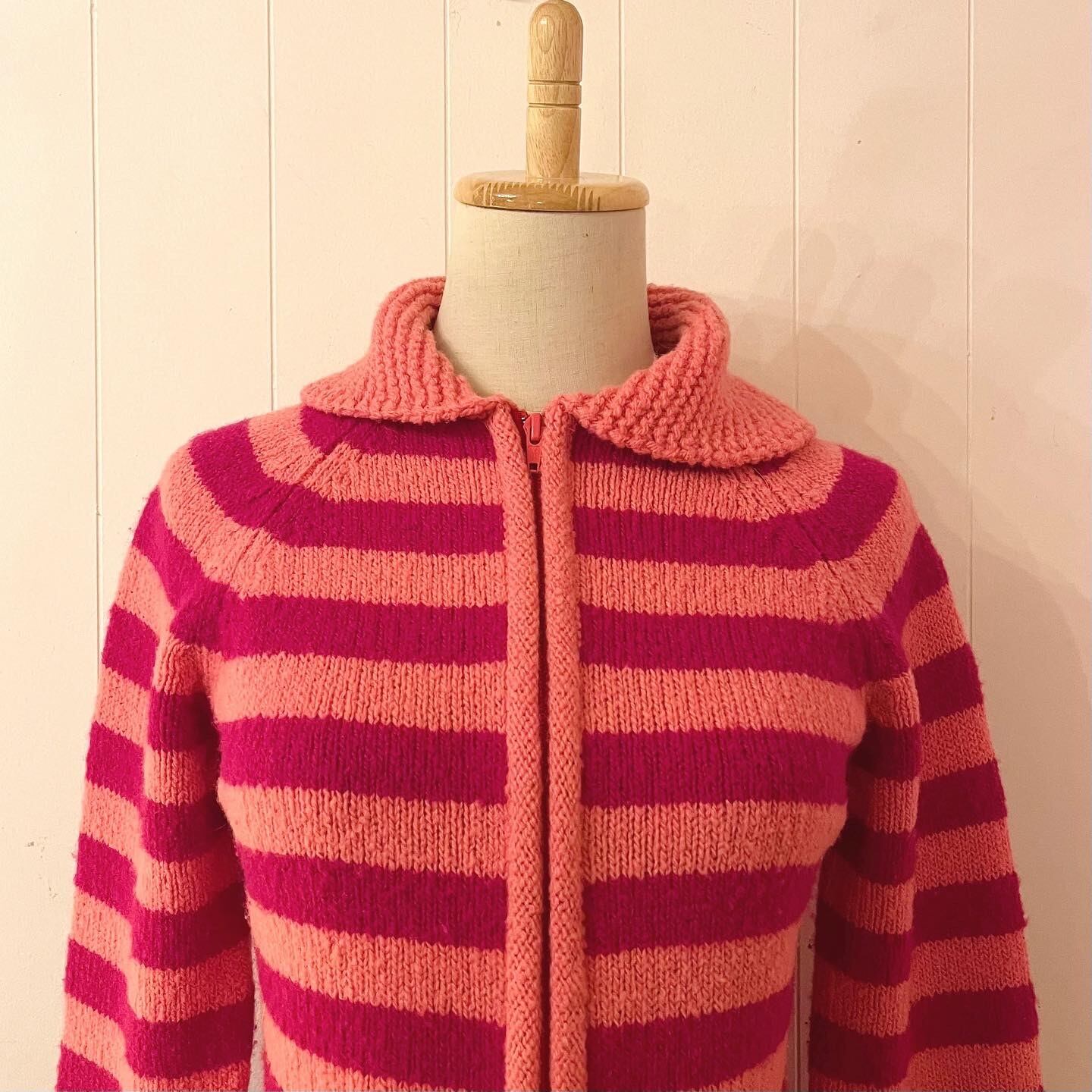 paul smith / pink border knit cardigan