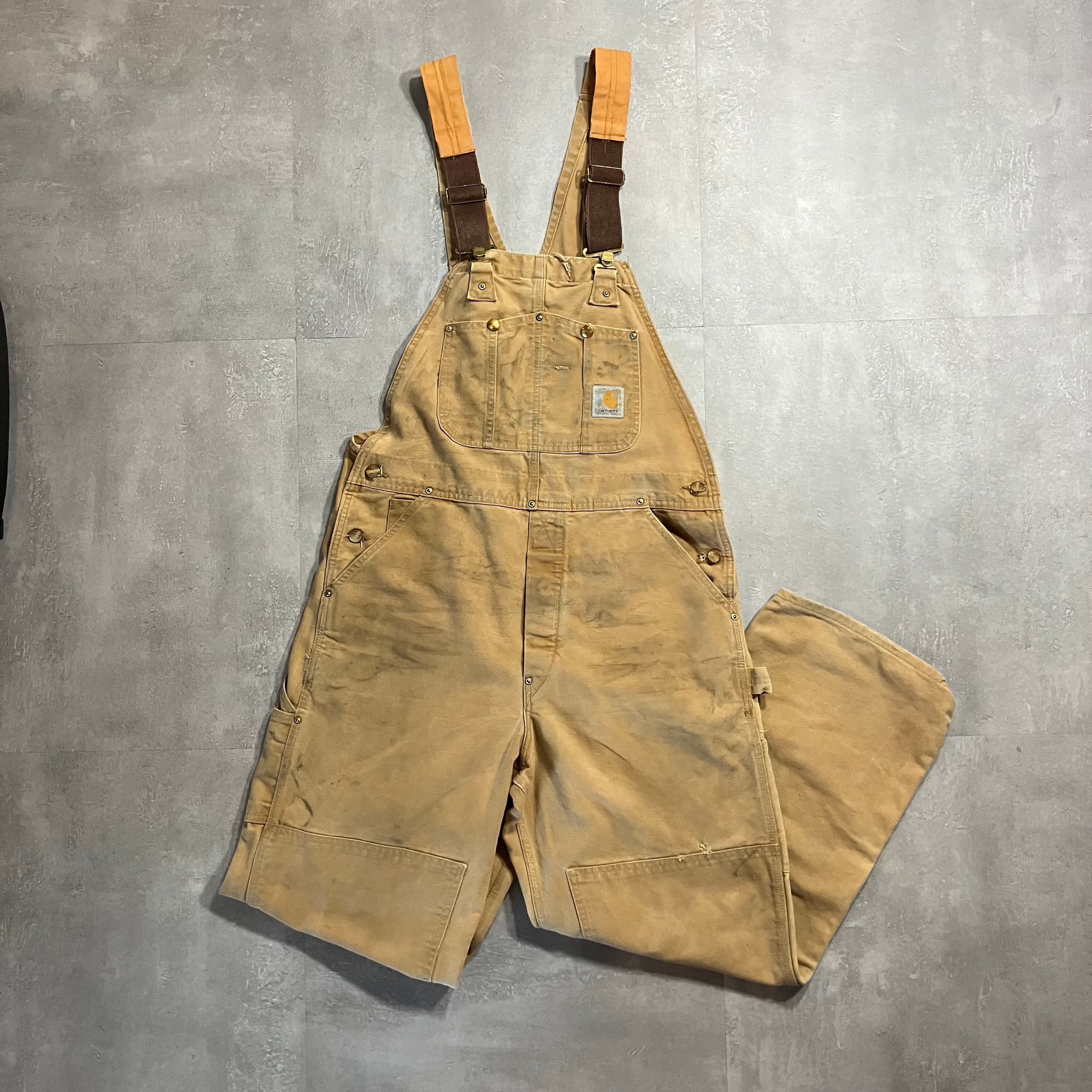 《実寸w36l28》Carhartt カーハート オーバーオール キャメル ダック No.3679
