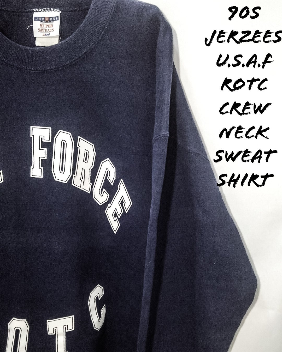 Vintage jerzees U.S.A.F ROTC crew neck sweat shirt 90s | 塚野製作所