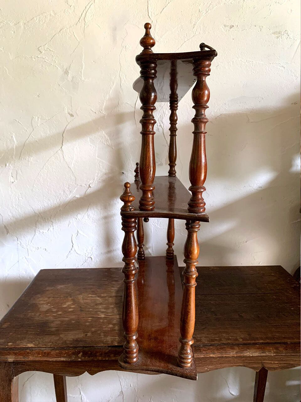 木製 3段シェルフ 壁付棚 ブラウン | Brocante de La Cocotte