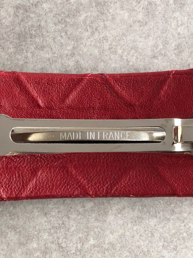 CHANEL シャネル ピコローレ ヘアアクセサリー レッド レザー vintage ヴィンテージ オールド cixz7n
