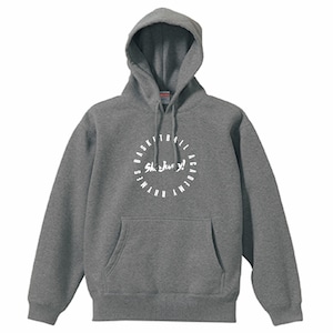 【SHOEHURRY!】 CIRCLE LOGO SWEAT HOODIE (HEATHER GRAY/WHITE) | 裏起毛パーカー(ヘザーグレー/ホワイト)