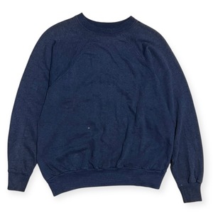 70s~ Navy plain Raglan Sweat Shirts/ ネイビー 無地 ラグランスウェット
