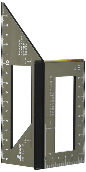【新着特価】シンワ測定(Shinwa Sokutei) 一発止型定規 ポリカーボ 62112