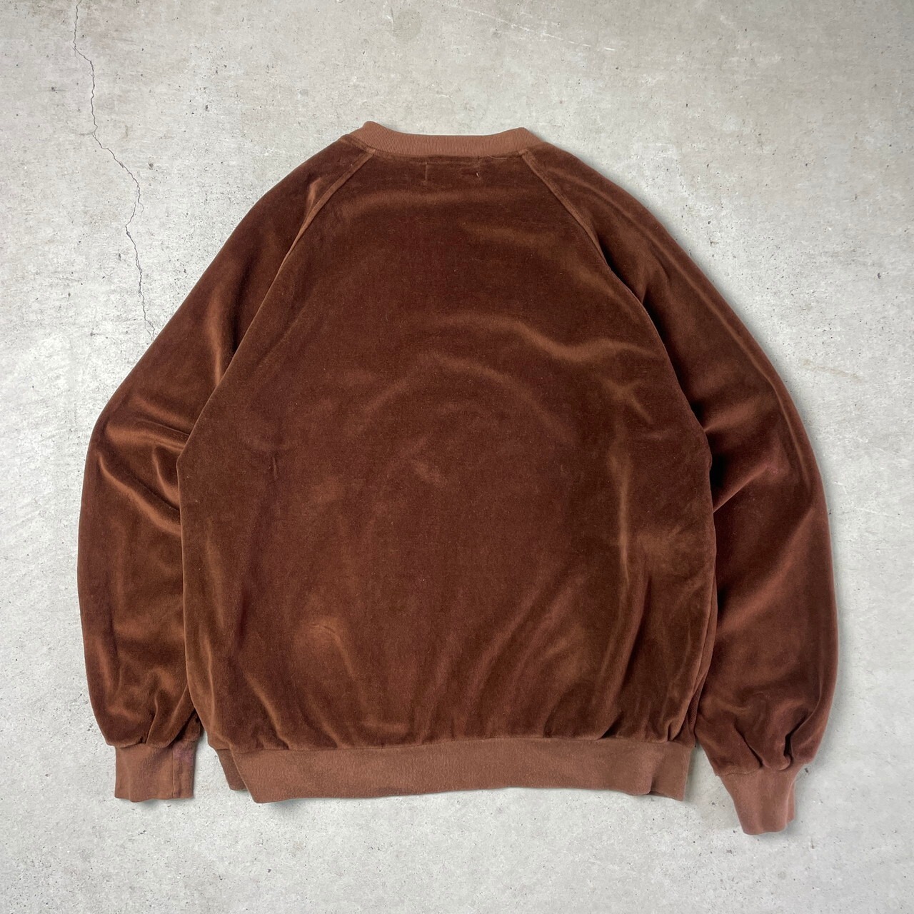 80年代 JCPenney THE FOX VELOUR Vネック ベロアスウェットシャツ 