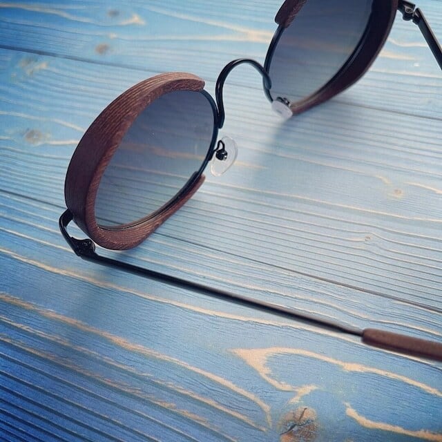BJ0009】Wooden ring sunglasses(木縁の輪型サングラス BJ0009】Wooden ring sunglasses(木縁の輪型サングラス