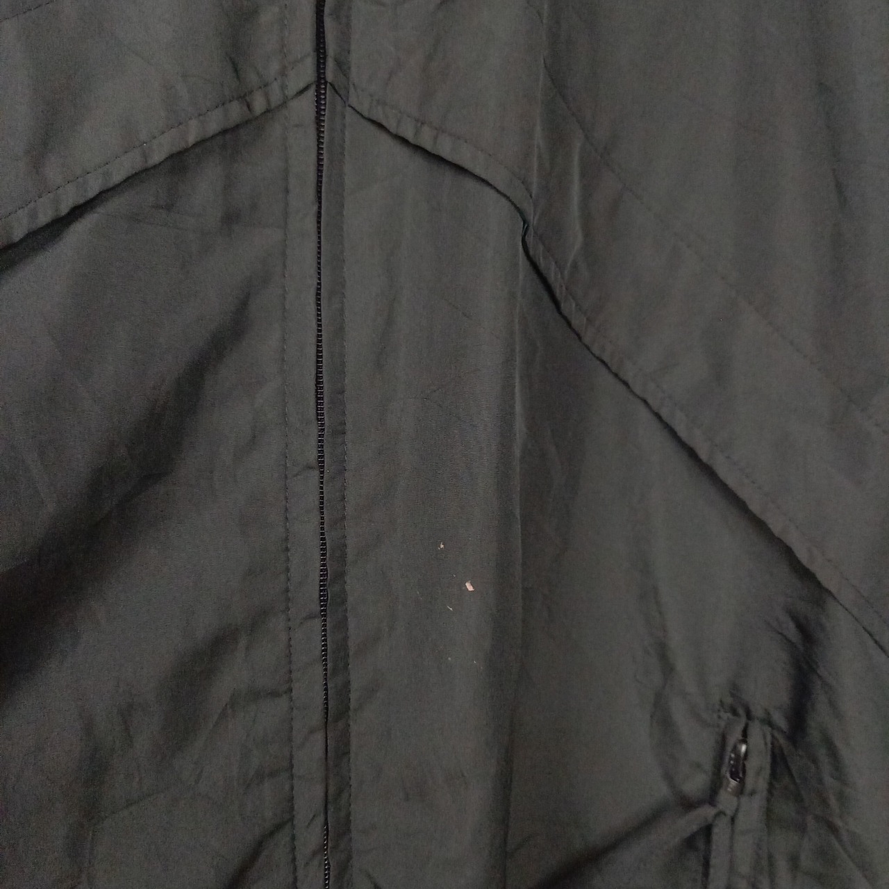 90s　puma × NFL　ナイロンジャケット　刺繍ロゴ　イーグルス　黒　M