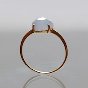 【13号】ラフカットシリーズ K10YG 翡翠 ラフカットリング A貨翡翠 jd_rg1923