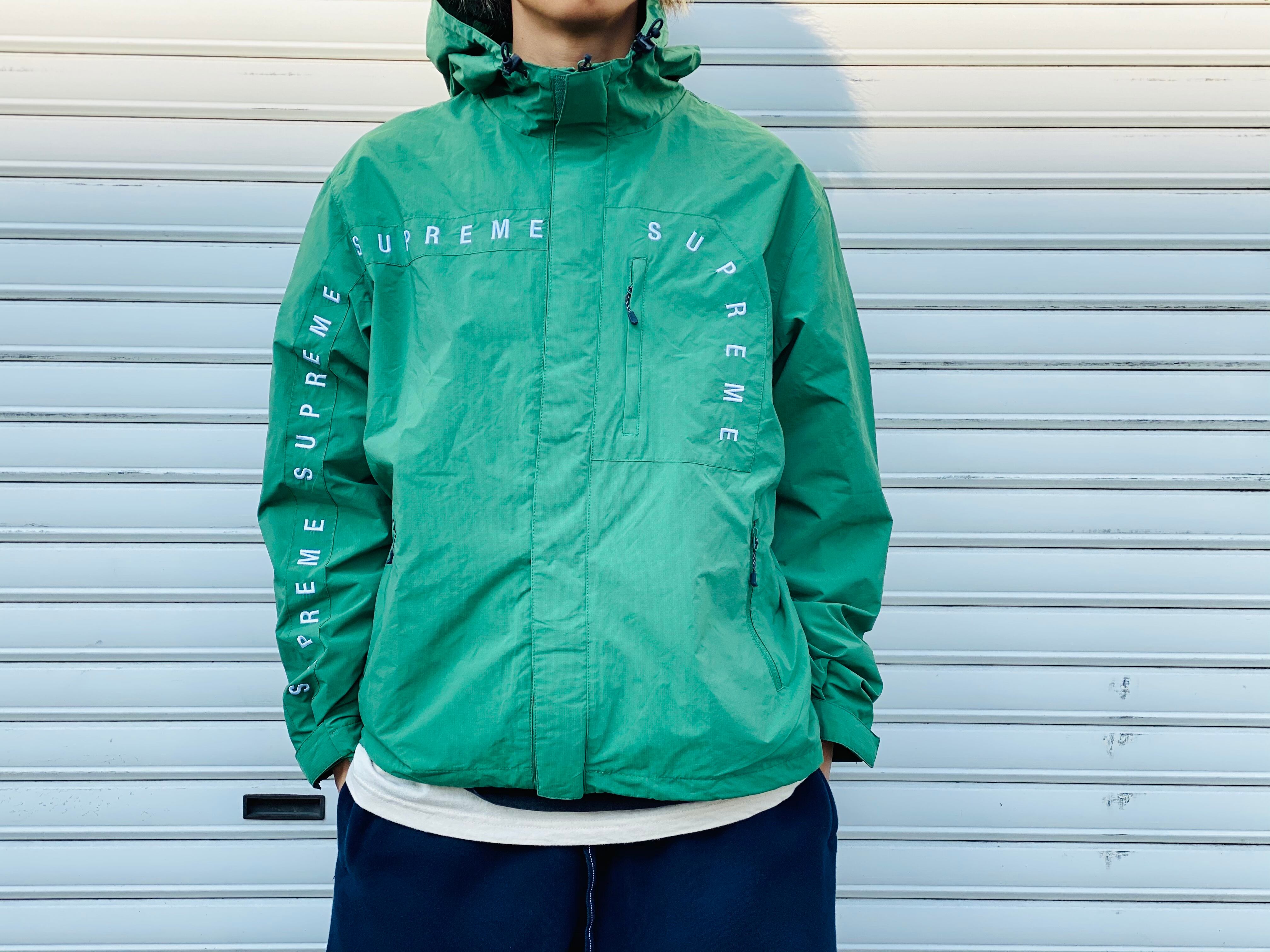 SUPREME CURVE LOGOS RIPSTOP JACKET GREEN MEDIUM 105JJ9404 | BRAND  