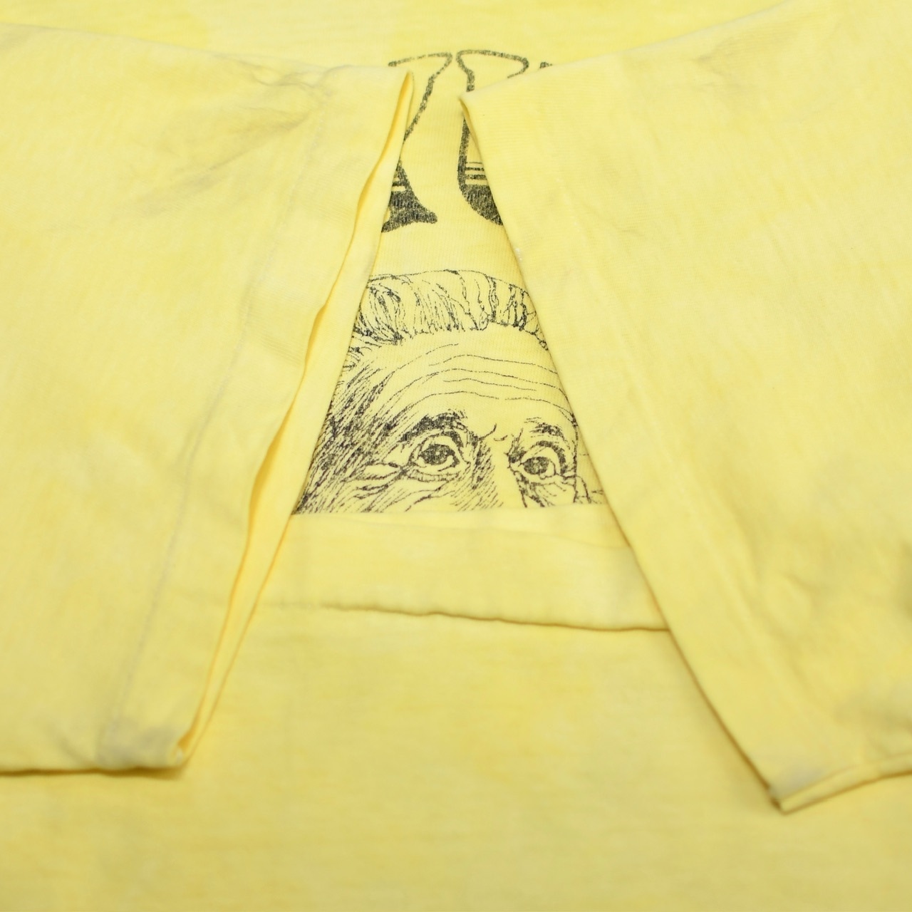 90's KKUP fm Einstein print tee over dye